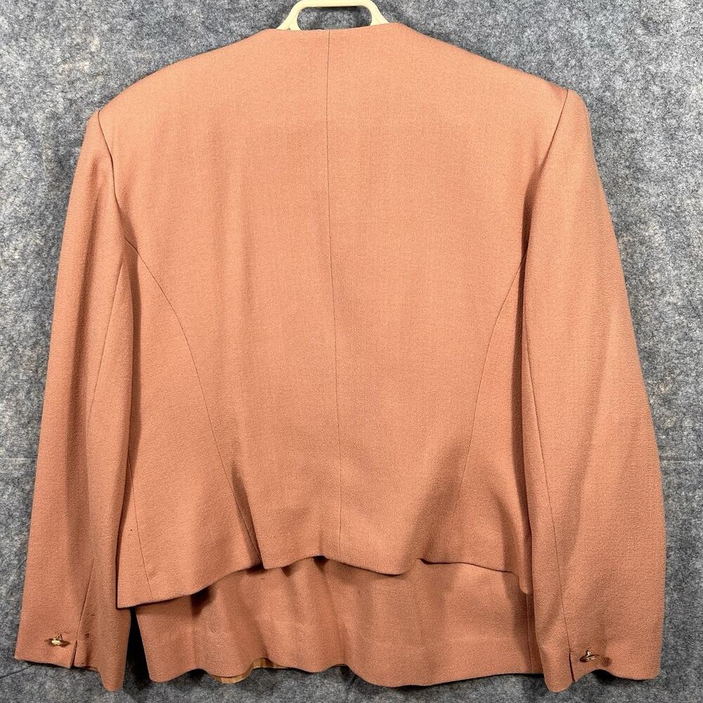 Jones New York‎ Beige Blazer & Skirt Suit Set 100% Wool Work Career Size 14 - Picture 10 of 12